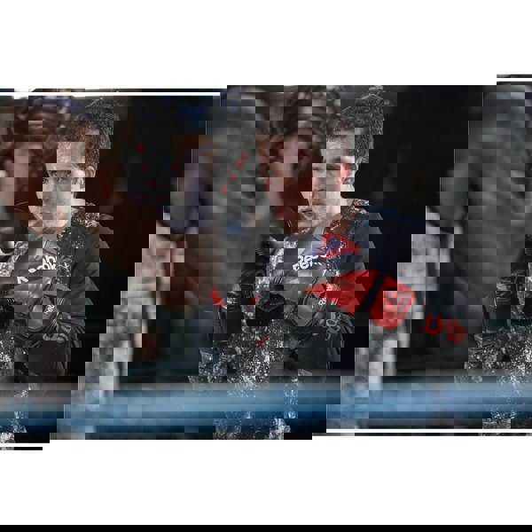 Reebok CombatTwo men in a boxing ring, one is wearing  Leather Boxing Gloves - Speed Training