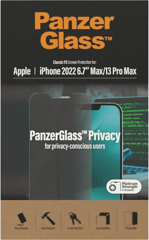 PanzerGlass Panzer Glass Privacy Classic Fit Screen Protector for iphone 13 Pro Max/14 Plus 6.7" - P2769