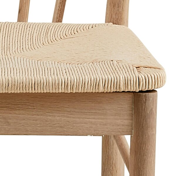 Wyld Haus Set of 2 Buenos Aires White Oak Wood Dining Chair