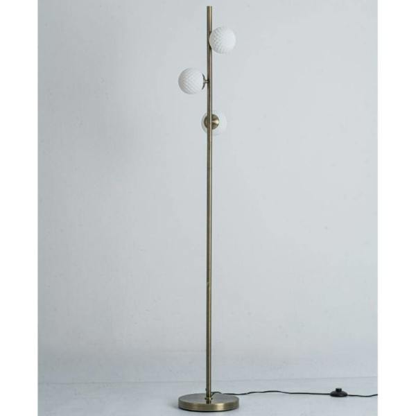 Lior 3-Light Antique Brass Floor Lamp