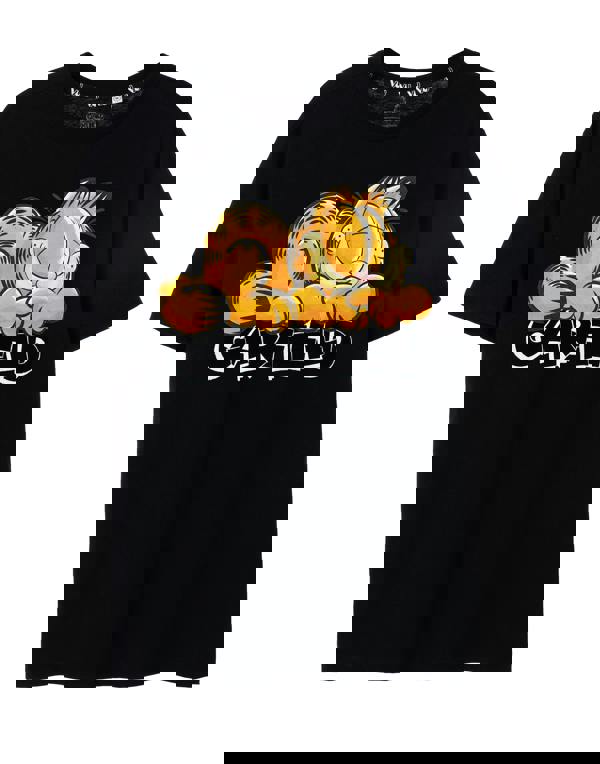 Garfield Mens Black Sleeping Garfield Short Sleeved T-Shirt