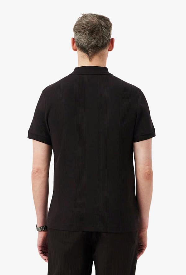 Lacoste Regular Fit Ribbed Knit Polo Shirt