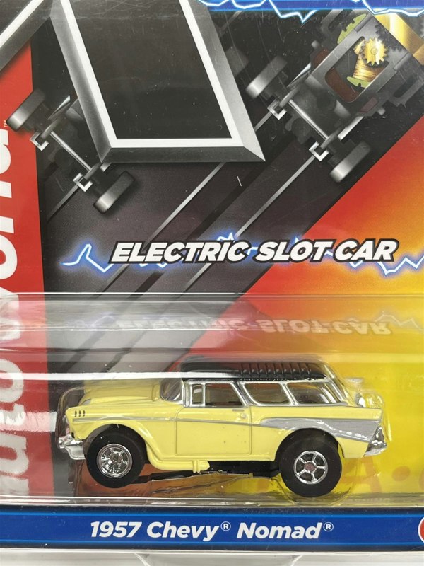 Auto World Slot Cars 1957 Chevy Noman Yellow HO Scale Slot Car X Traction Auto World SC368-1