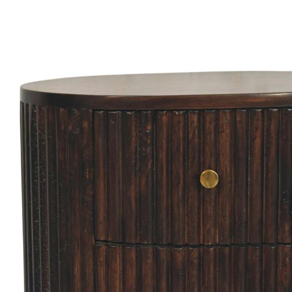Artisan Furniture Curved Fluted 3-Drawer Bedside