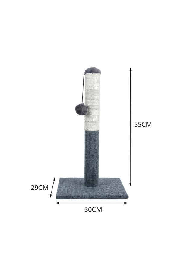 Living and Home 55cm Tall Cat Scratching Posts Cat Scratchers with Dangling Ball Vertical Scratcher and Premium Sisal Rope