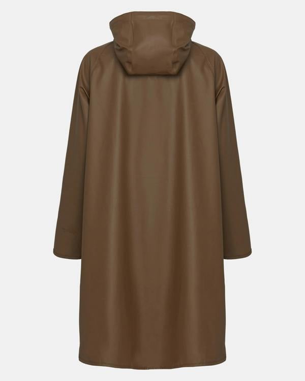 Ilse Jacobsen Rain Womens A - Line Rubberised Raincoat - Mud 206 | CHO | Designer Womens Rain Coats