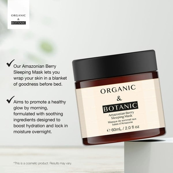 OB100 Organic & Botanic Amazonian Berry Sleeping Mask 60ml