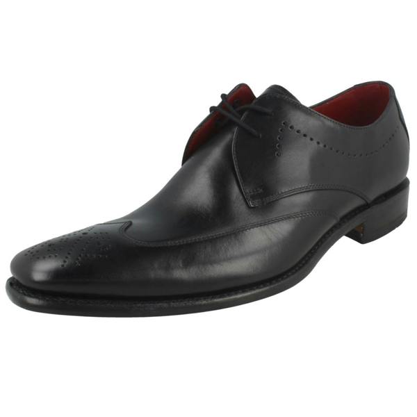 Loake Mens Loake Brogue Lace Up Leather Shoes Stitch