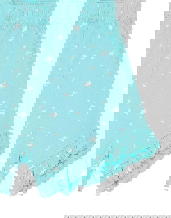 Disney Frozen Girls Multicoloured Top Front Frozen Print Short Sleeve Short Leg Pyjama Set