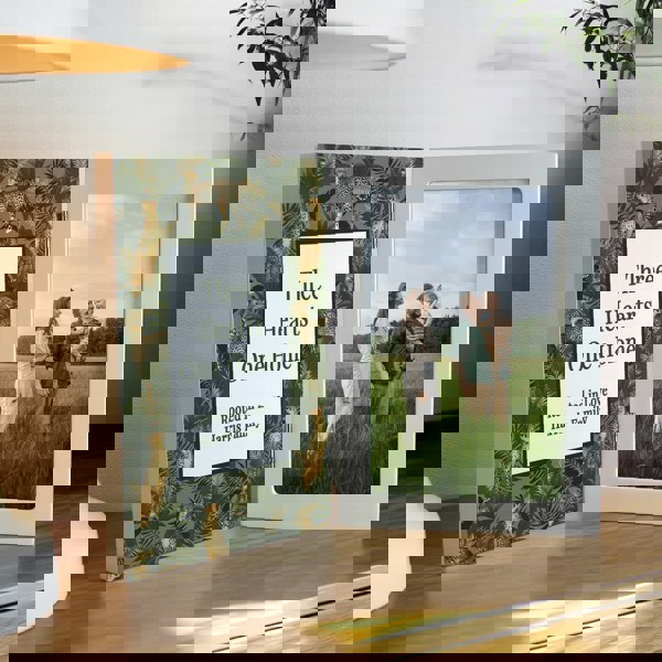 Personalised Memento Company Personalised Leopard Print Wooden Hinged 6x4 Photo Frame