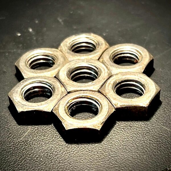 Fixaball UNC Lock Half Thin Nut BZP Self Colour Grade 1 Under 1"