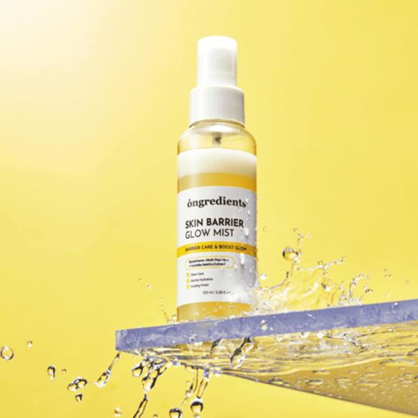 Ongredients Skin Barrier Glow Mist 100ml for dewy hydration, available at Atelier De Glow UK - Korean Skincare Shop.