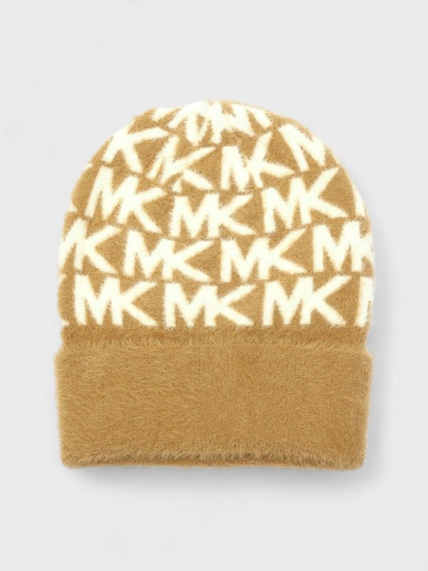 Michael Kors Feather Camel Cream  Beanie