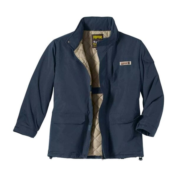 Atlas For Men Mens Water Repellent Multi Pocket Parka - Navy