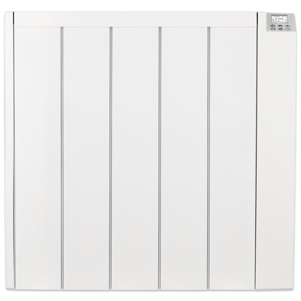MYLEK Electric Radiator Panel Heater Ceramic White Eco 1500W Bathroom Safe Wall Mounted Or Free Standing With Timer Thermostat