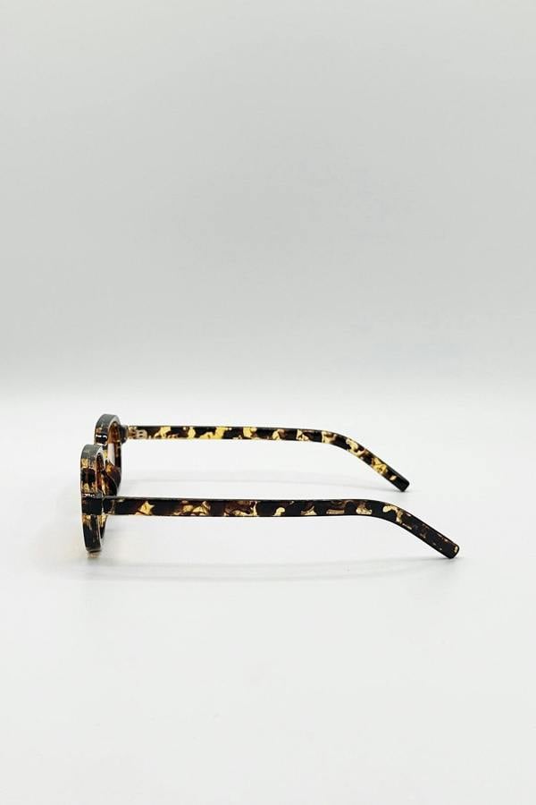 SVNX Retro Rounded Square Sunglasses In Tortoiseshell Orange