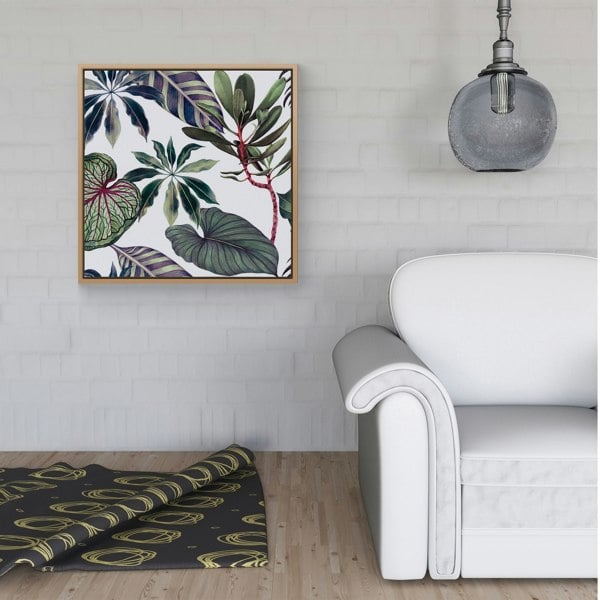 Warren Reed Watercolor Tropical Leaf Framed Canvas