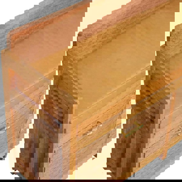 Artisan Furniture Solid Wood Oxford Oak-ish 2 Drawer Storage Bench