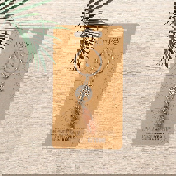 Myga Crystal and Zinc Keychain