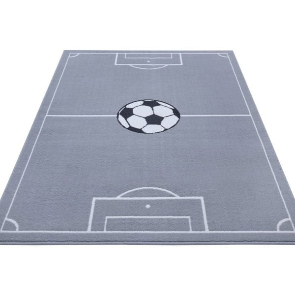Short Pile Children’s Grey Rug Estadio