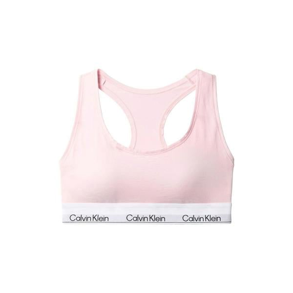 Calvin Klein Womens/Ladies Logo Cotton Blend Bralette - Cradle Pink - 