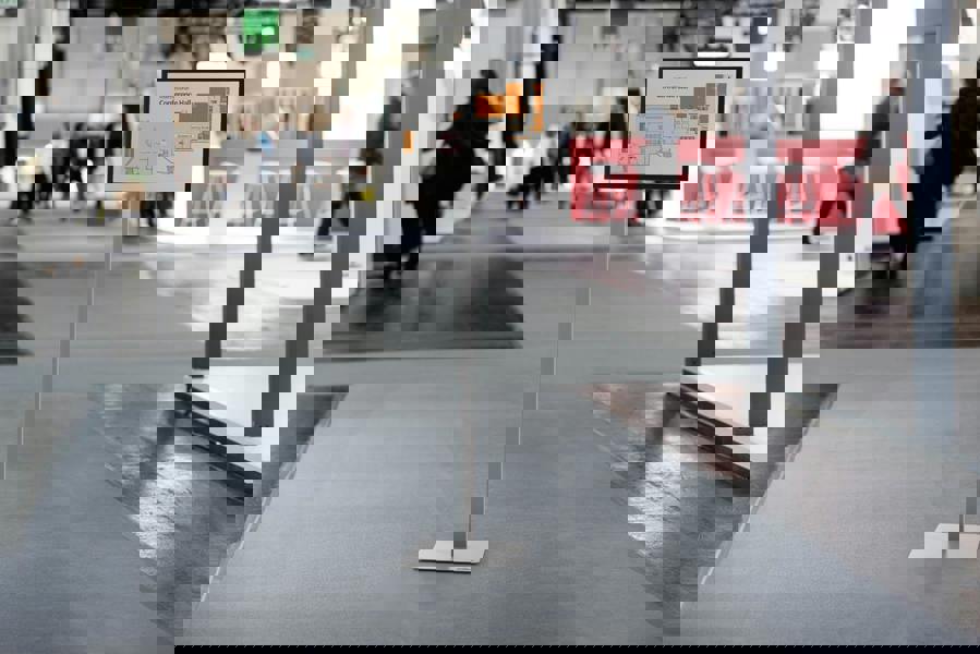 Durable INFO STAND BASIC Aluminium Display Panel Info Floor Sign A3 | 1.4m