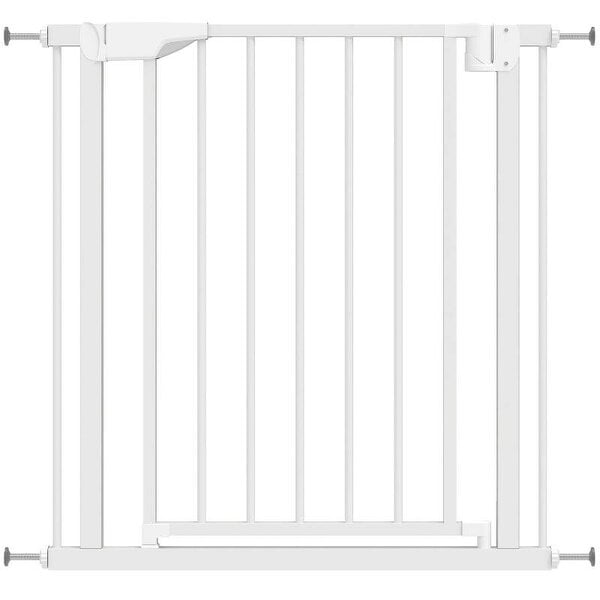 Baby Gate, Pet Safety Gate Pressure Fit, 76-81cm Wide with Two-Way Open, One-Hand Opening