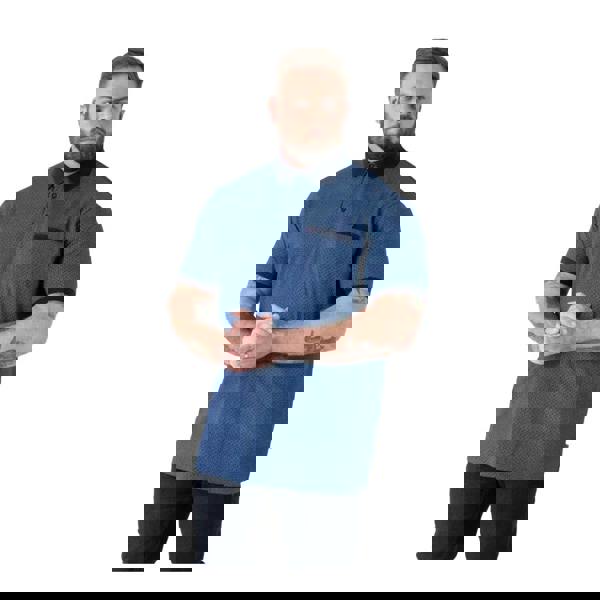 Duke Mens Murray D555 All-Over Print Jacquard Polo Shirt - Blue - 