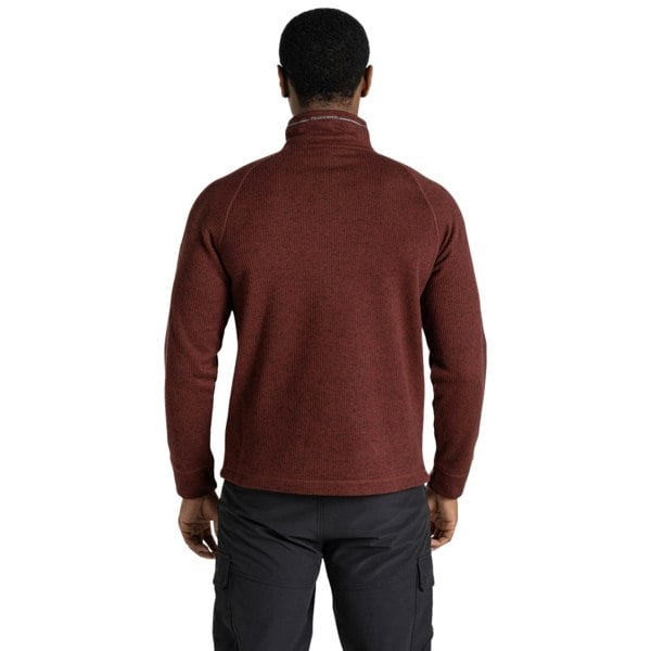 Craghoppers Men's Wole Quarter Zip Fleece Top - Axinite Red Marl