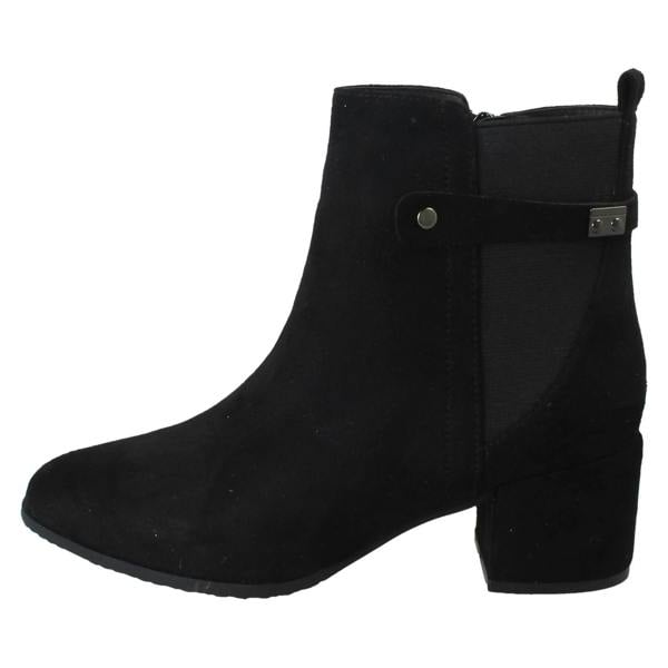 Spot On Ladies Spot On Wide Fit Zip Up Ankle Boots F51253