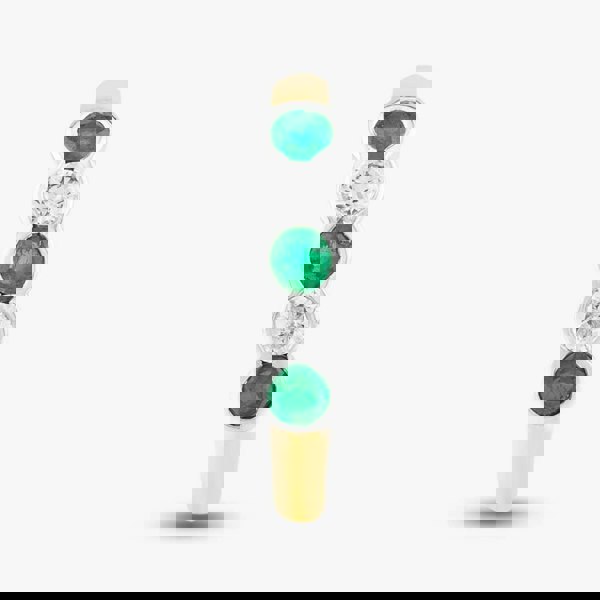 T. H. Baker 18ct Yellow Gold Brilliant Cut Emerald & Diamond Five Stone Ring 43680