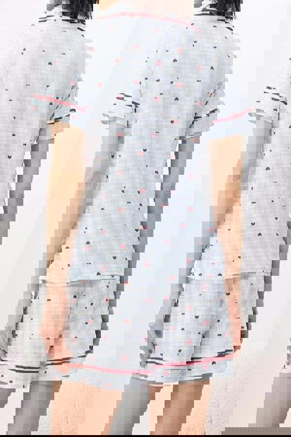 WOVCOR 100% Cotton Heart Knitted Pajama Set