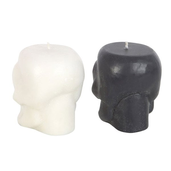 Serano Set of 12 Opium & White Sage Skull Candles in Display