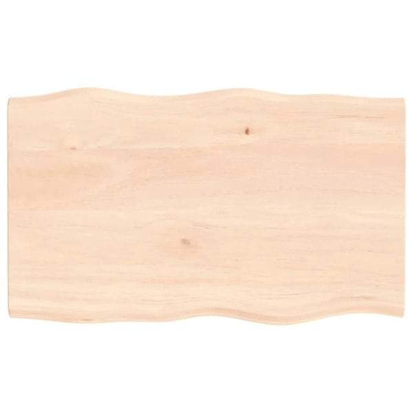 Berkfield Table Top 100x60x2 cm Untreated Solid Wood Oak Live Edge