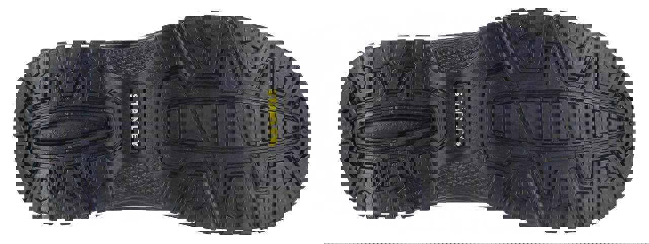 Stanley Riley Mens Pull On Steel Toe/Midsole Chelsea Dealer Boots, black work boots with rugged sole and steel toe for safety.