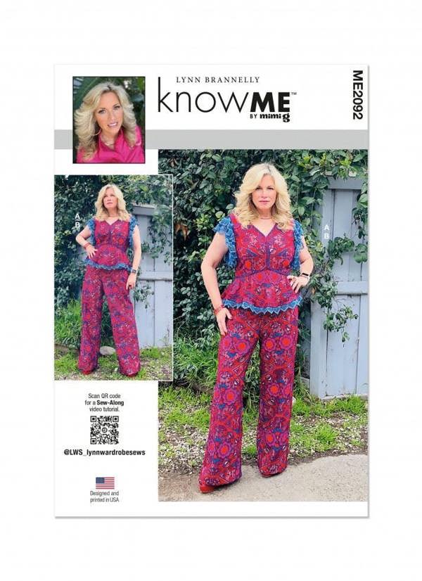 Know Me Sewing Pattern 2092, Tops, Trousers for Women, K5 (8-10-12-14-16) - Intermediate