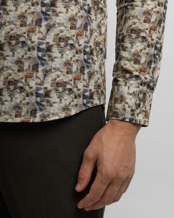 Steel & Jelly Limited Edition Stone Abstract Slim Fit Shirt