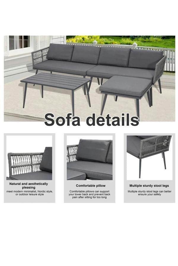 Groundlevel The Hamilton 4 Piece Outdoor Furniture Set