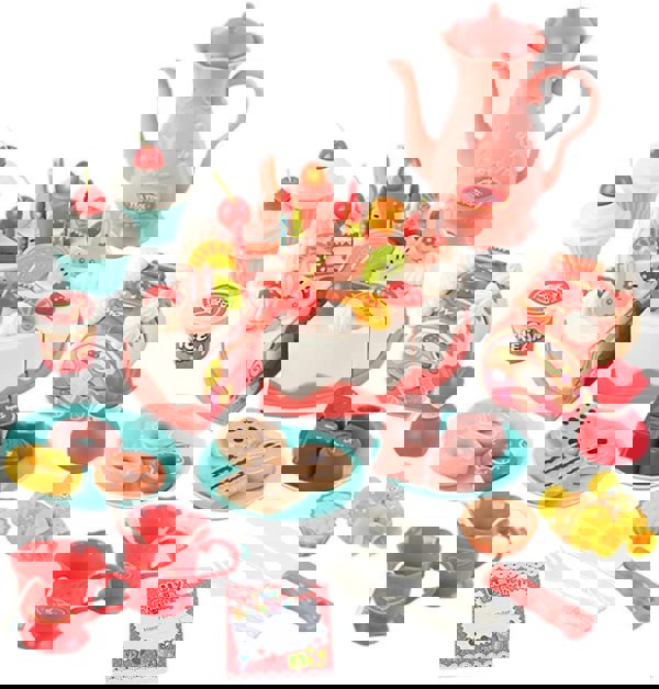 deAO Toys Cutting and Decorating Birthday Cake Tea Party Play Set