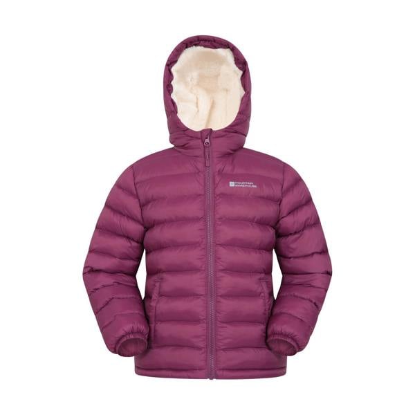 Mountain Warehouse Childrens/Kids Seasons Faux Fur Lined Padded Jacket - Pink - 