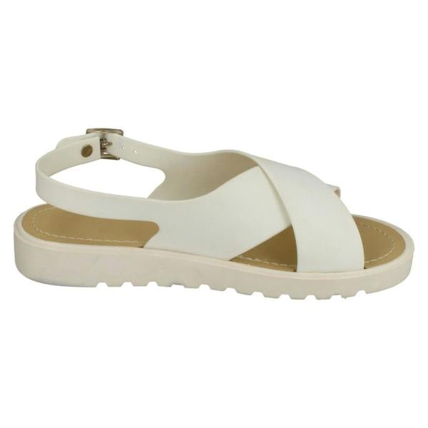 Spot On Ladies Spot On Low Slingback X Vamp Sandal