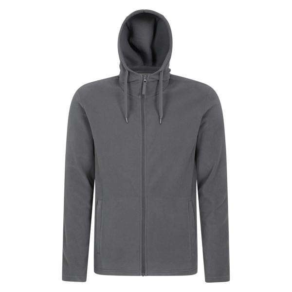 Mountain Warehouse Mens Camber Fleece Full Zip Hoodie - Dark Grey - 