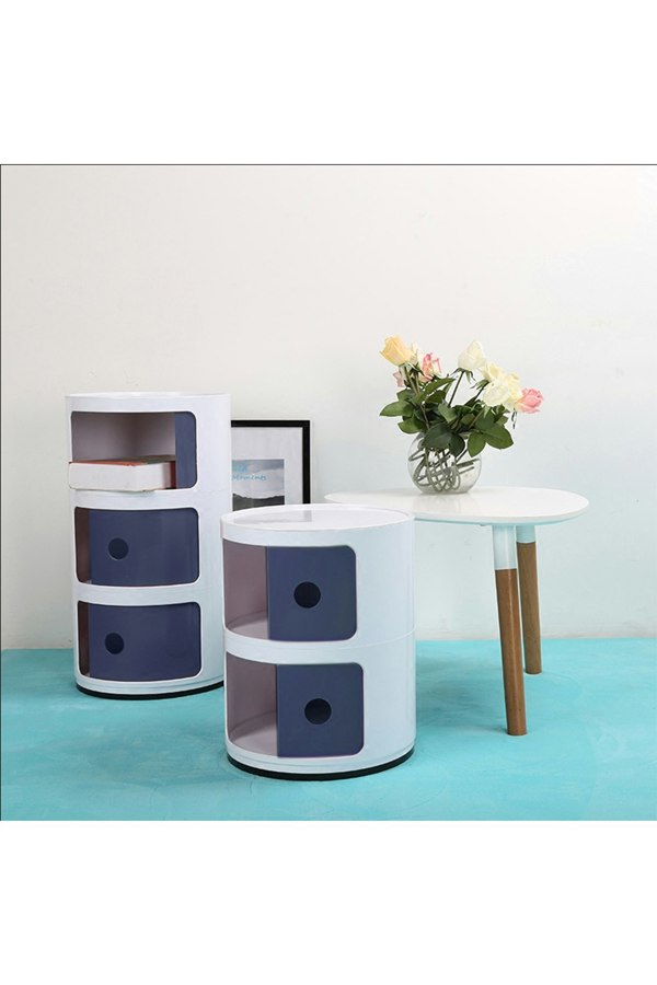 Living and Home 2-Tiered Plastic Storage Drawer Unit