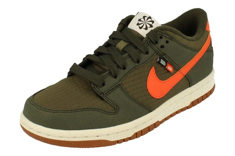 Nike Dunk Low Se GS Trainers Dc9561  300 - Sequoia Orange Medium Olive 300 - Photo 0