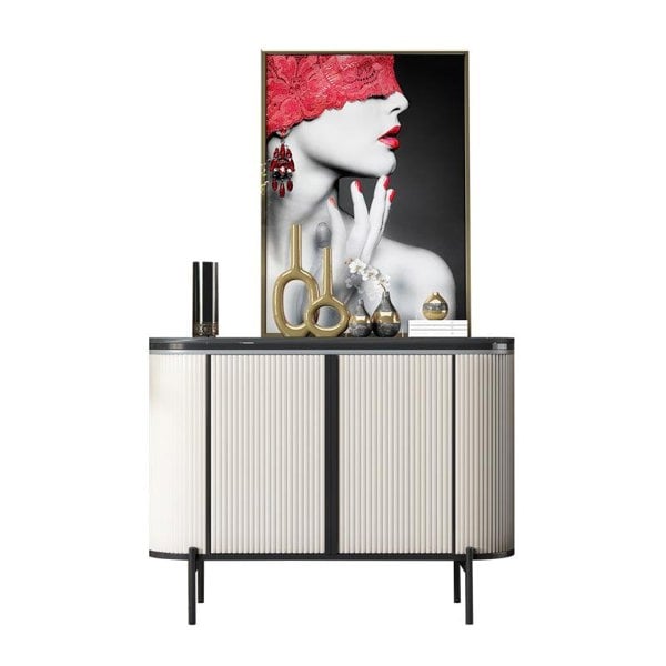 Elec Sideboard, Green & Gold-Weilai Concept-Beige ( With Black Table Top )-120cm-Weilai Concept