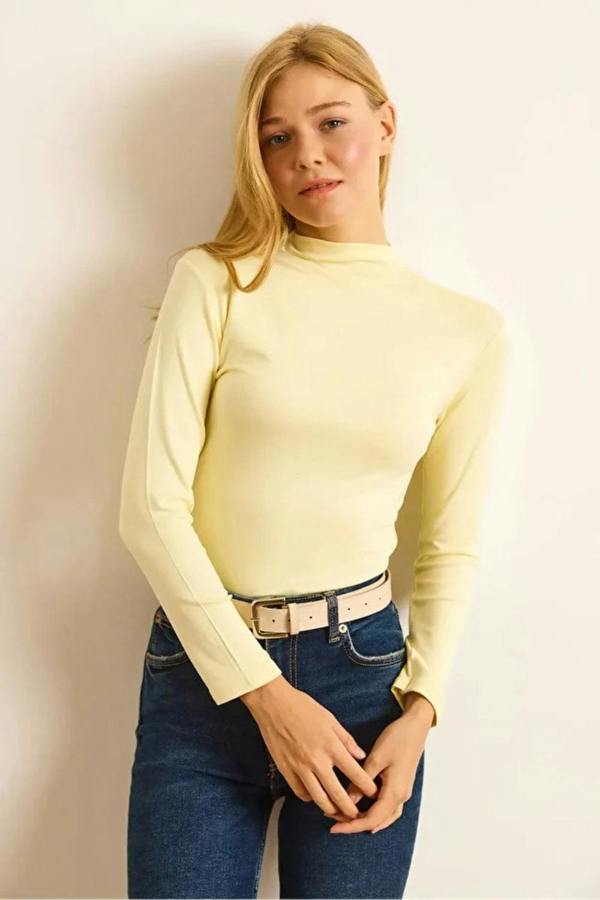 Hoxton Gal High-Neck Draped Soft Touch Blouse