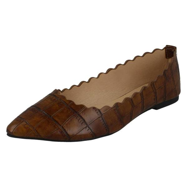 Spot On Ladies Spot On Pointed Toe Ballerinas F80457