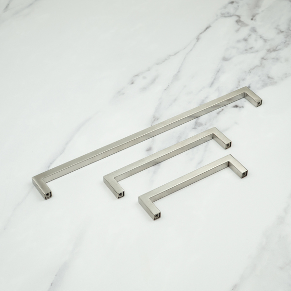 Handle & Home Brushed Nickel Square Cabinet Handles