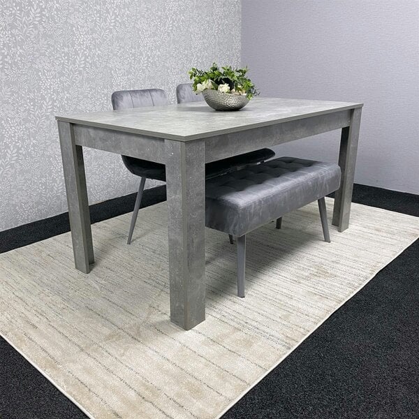 Kosy Koala Grey Wooden Dining Table Set with 2 Grey Chairs and Benches - Dining Kitchen Room Furniture