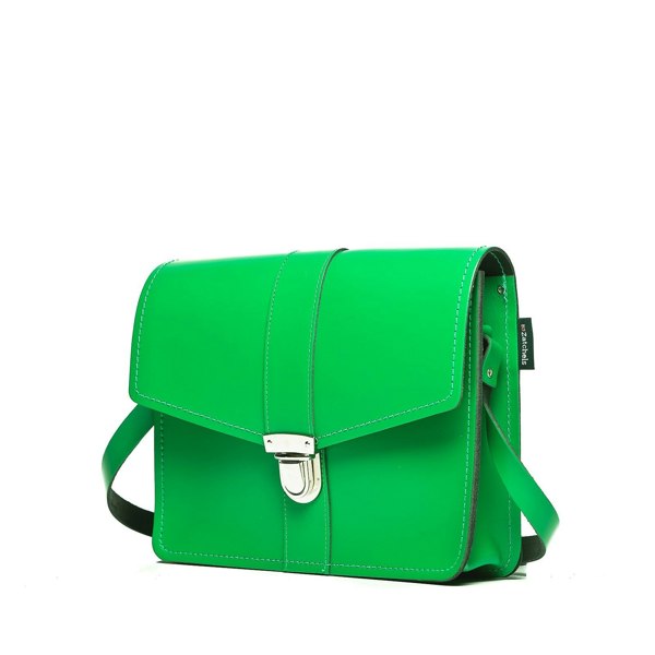 Zatchels Leather Shoulder Bag - Green